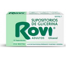 Glicerina adultos supositórios Rovi 12 unidades