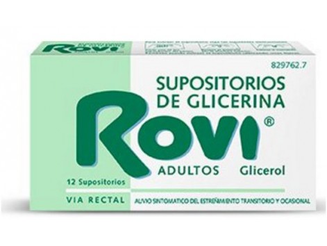 Glicerina adultos supositórios Rovi 12 unidades