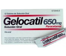 Gelocatil 650mg 12 saquetas de solução oral
