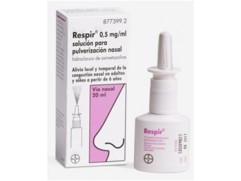 Respir 0,5 mg / ml de 20 ml de spray nasal.