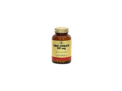 Solgar Zinc Citrate 30mg. 100 capsules Solgar Zinc Citrate 30mg. 100 capsules
