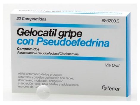 Gelocatil Flu with pseudoephedrine 20 tablets