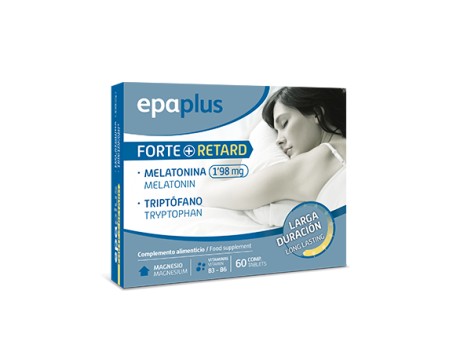EPAPLUS SLEEPCARE Melatonina Forte+ Retard 1,98 mg y Triptófano 60 comprimidos.