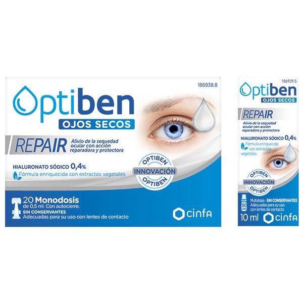 Optiben Ojos Secos Repair 20 Monodosis