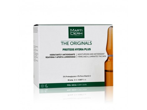 Ampollas de Proteoglicanos 30 u. Martiderm. PROTEOS HYDRA PLUS