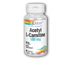 Solaray L-Acetyl L-Carnitina 500mg. 30 capsulas. Solaray