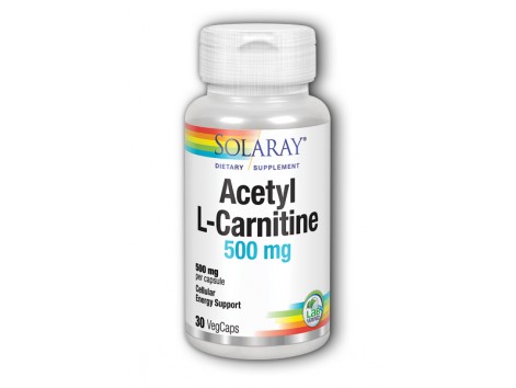 Solaray L-Acetyl L-Carnitine 500mg. 30 capsules. Solaray