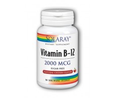 Solaray Vitamin B12 2000mcg. 90 sublingual tablets