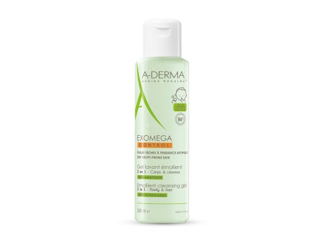 A-DERMA EXOMEGA CLEANSING GEL 2 IN 1 HAIR AND BODY 500 ml