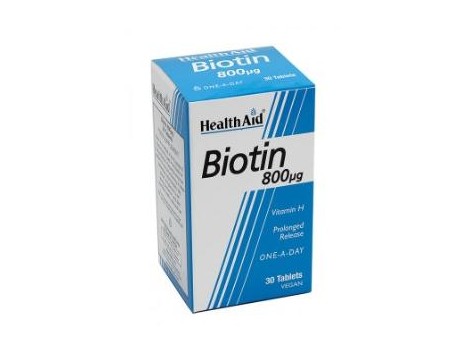 Health Aid Biotina 800ug. 30 comprimidos