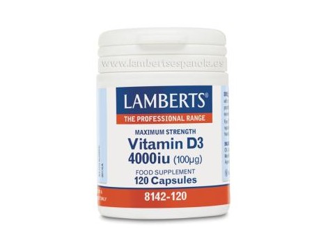 Lamberts Витамин D3 120 капсул 4000UI 