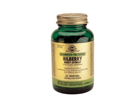 Solgar Bilberry Berry Extract. 60 Kapseln