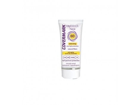 Rayblock Covermark SPF80 Creme protetor facial 50ml Bege