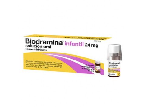 BIODRAMINA INFANTIL 24 MG ORAL SOLUTION 5 single doses BIODRAMINA INFANTIL 24 MG ORAL SOLUTION 5 single doses