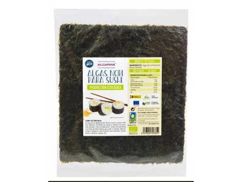 Nori Seaweed For Sushi 10 sheets Eco Algamar