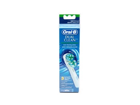 Oral B Dual Clean recambios para cepillos. 2 unidades
