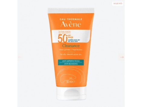 Avene Solar Alta Protección Cleanance SPF50 50ml. Pieles acneica