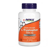 NOW Foods, L-triptófano, Doble concentración, 1000 mg, 60 comprimidos