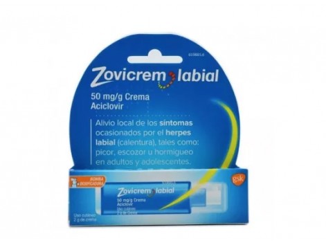 ZOVICREM LABIAL 50MG / G CREAM 2 GR com bomba doseadora