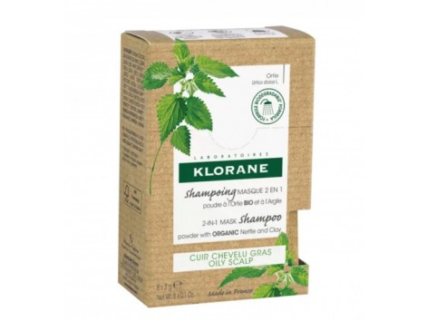 KloraneOrganic Шампунь-порошок с крапивой 8 пакетиков по 24 г