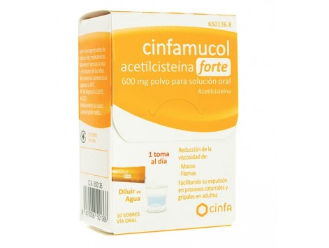 Cinfamucol Acetilcisteína Forte 600 mg Sobres