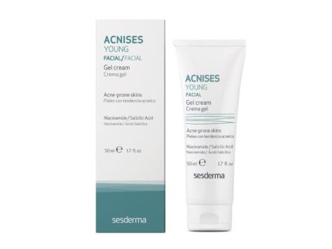 Young Acnises sesderma Gel Facial Cream 50 ml grease skin.