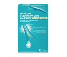 Gaviscon oral suspension 12 sachets mint flavor