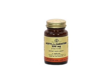 Solgar Acetil L-Carnitina 250 mg 30 capsulas vegetales