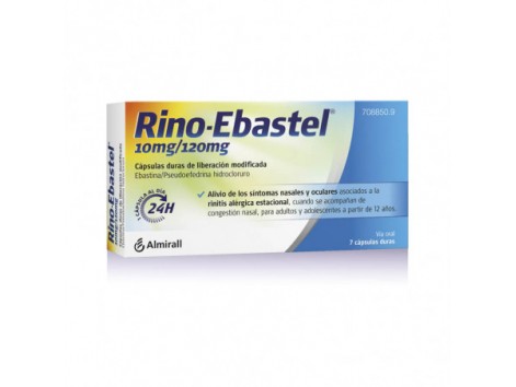 Rhino Ebastel 10 mg/120 mg 7 cápsulas