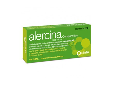 Alercina 10 Mg 7 Comprimidos Recubiertos