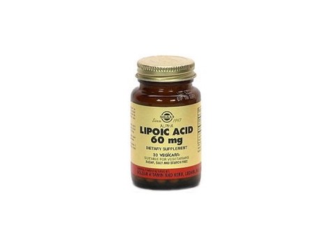 Solgar Acido Alfa Lipoico 60 mg 30 capsulas vegetales