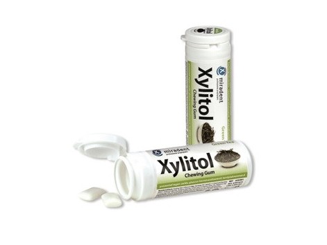 Chicles Xylitol Sabor Te Verde SinGluten 30chicles Miradent
