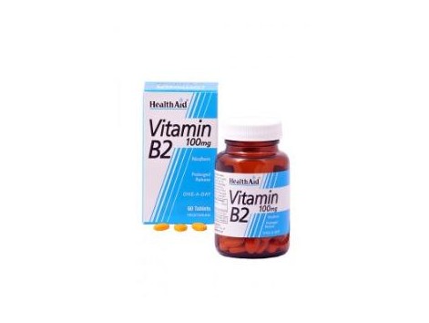 Health Aid Vitamin B2 (Riboflavin) 100mg. 60 Tabletten