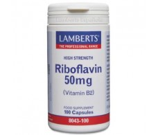 Lamberts Vitamina B2 50mg. Riboflavina. 100 Capsulas. Lamberts