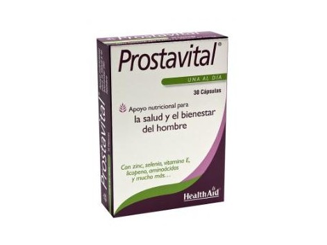 Prostavital 30 capsulas. Problemas de prostata. HealthAid
