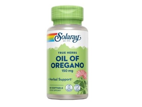 ÓLEO SOLARAY ORÉGAN 150mg. 60 pérolas. ÓLEO DE ORÉGANO