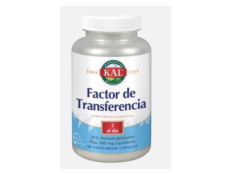 KAL Factor de Transferencia. 60 cápsulas. KAL - Solaray