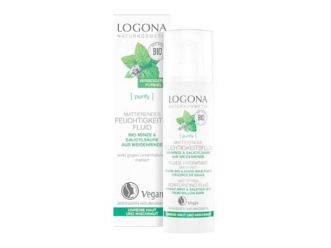 LOGONA MATTIFIING MOISTURIZING FLUID мятный 30мл.