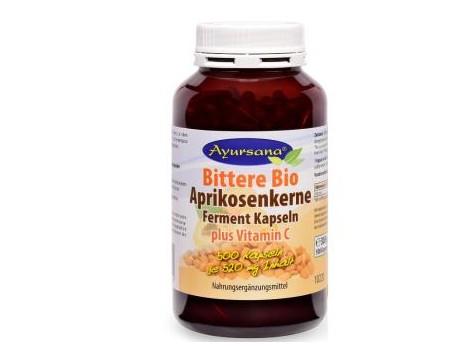 AYURSANA BITTERE BIO APRIKOSENKERNER apricot seeds 500cap