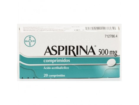 Aspirina 500 mg 20 Comprimidos sp.