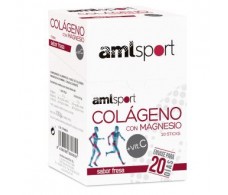 Colágeno Amlsport com magnésio + 20 varas de morango Vit.C