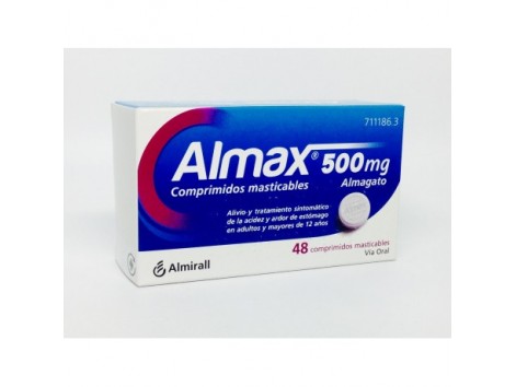 Almax 500 mg 48 Chewable Tablets