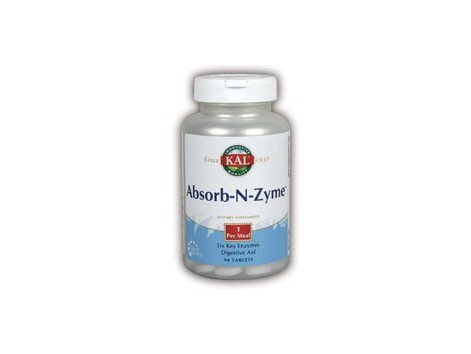 KAL Absorb - N - Zyme 90 comprimidos. KAL - Solaray