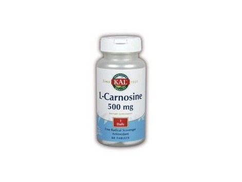 KAL L - Carnosina 500 mg. 30 comprimidos. KAL - Solaray