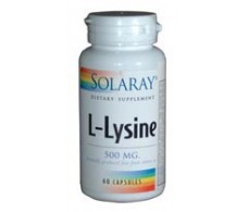 Solaray L-Lysine 500mg. Lisina de Solaray. 60 capsulas