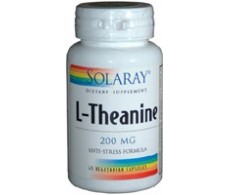 Solaray L-Theanine 200mg. Teanina de Solaray. 45 capsulas