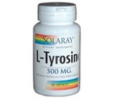 Solaray L-Tyrosine 500mg. Tirosina de Solaray. 50 capsulas