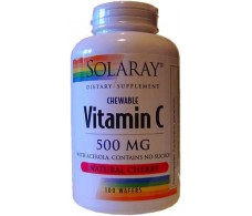 Solaray Vitamina C 500mg. 100 comprimidos masticables.