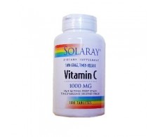 Solaray Vitamina C 1000mg. 100 comprimidos de acción retardada.