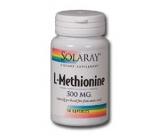 Solaray L-Methionine 500mg. 30 capsules. Solaray